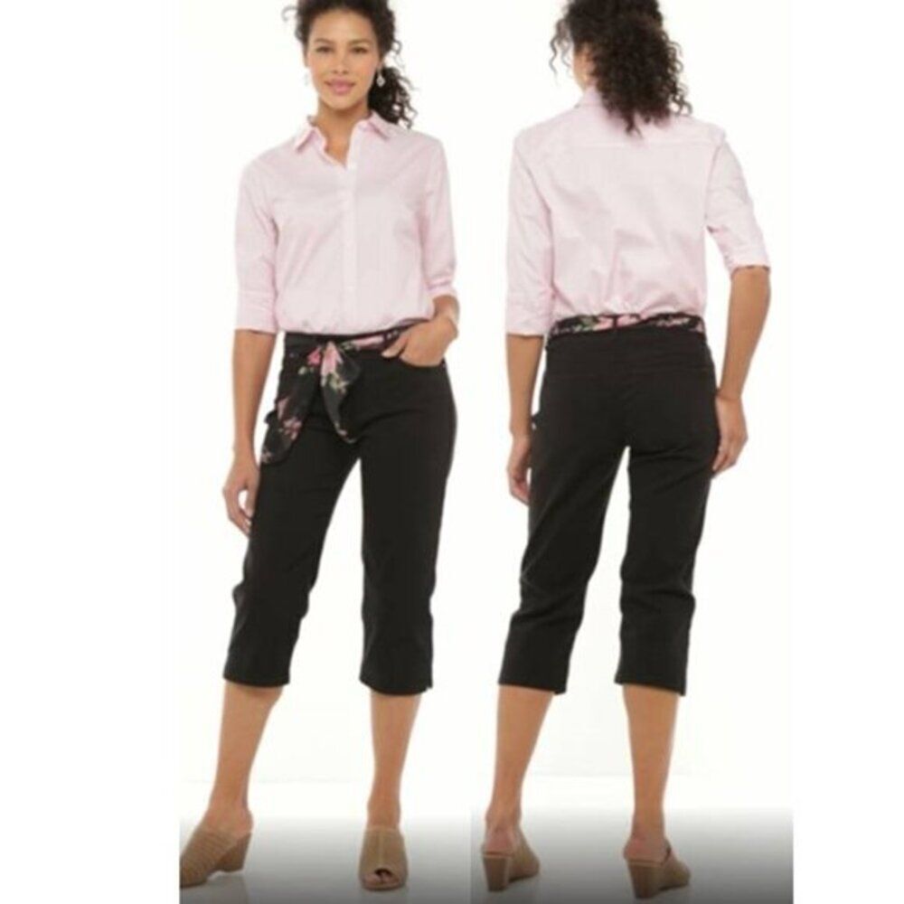 Women's Comfort Waist  Stretch‎ Cotton Denim Capris